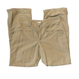 The North Face Outdoor Tan Nylon Hiking Drawstring Women's Pants Size 8